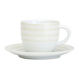 Avet Taza Té Con Plato Long Rice Beige Stoneware 280 Ml (6 Unidades)